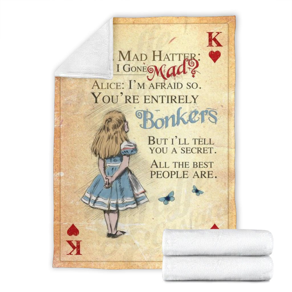 The Mad Hatter Premium Fleece Blanket