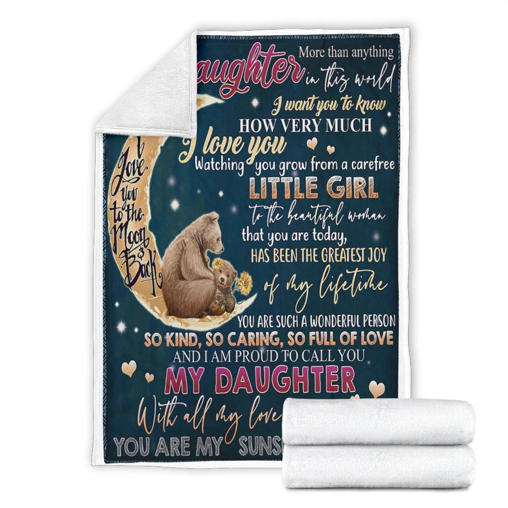 To My Daughter Premium Fleece Blanket