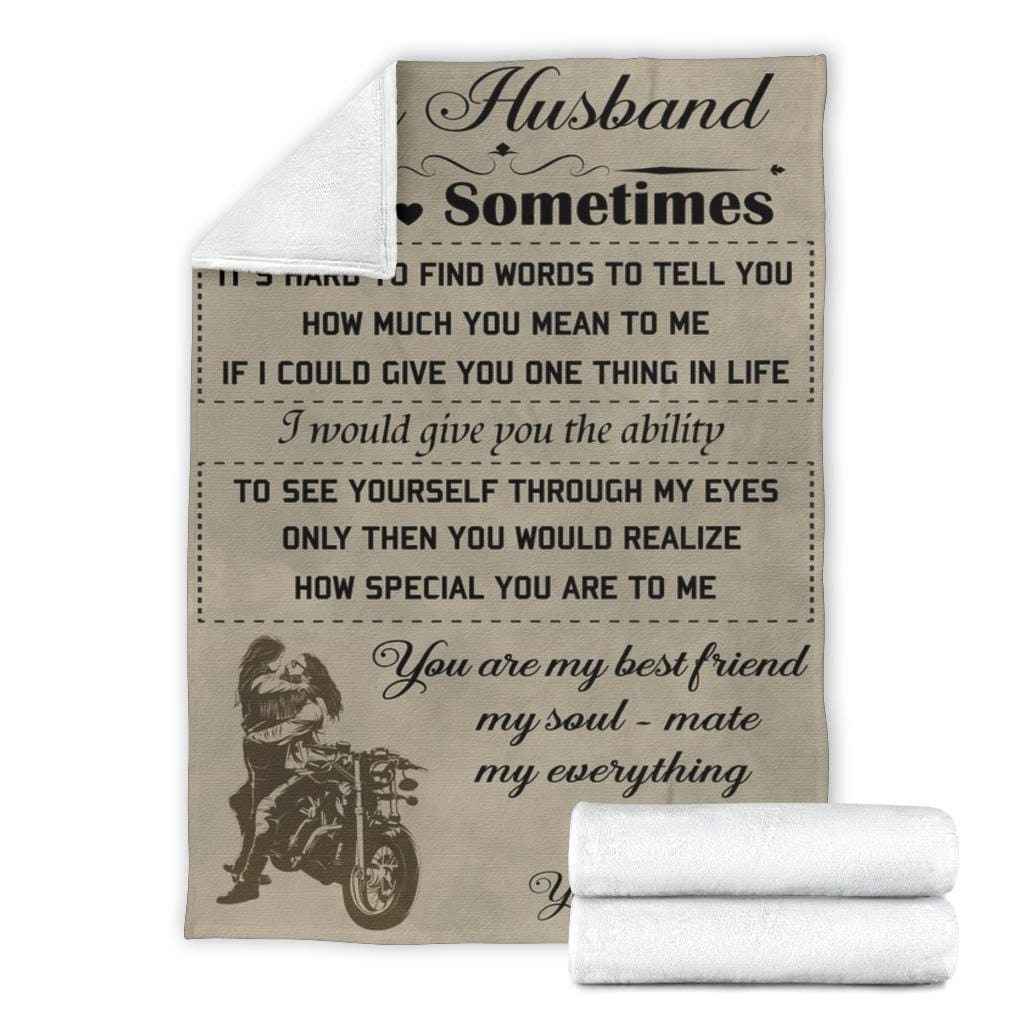 To My Husband Premium Fleece Blanket