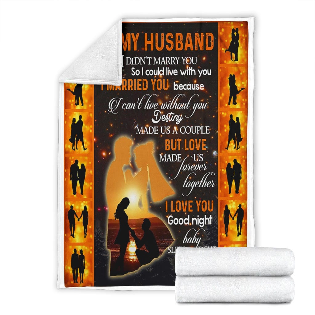 To My Husband Premium Fleece Blanket