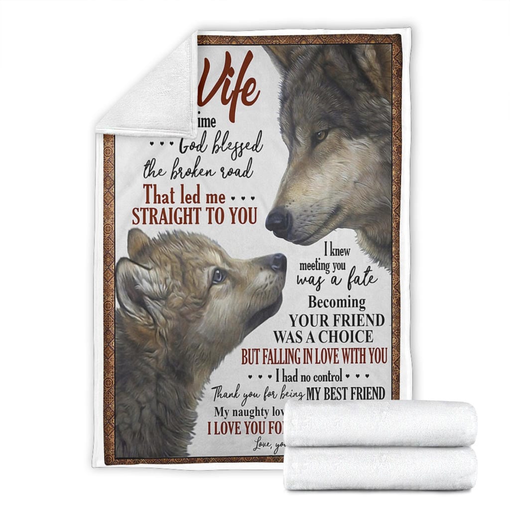 To My Wife Premium Fleece Blanket