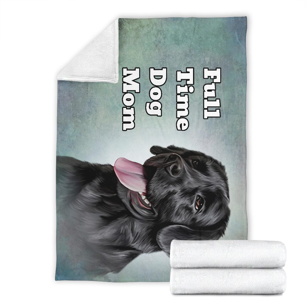 Full Time Dog Mom Premium Fleece Blanket