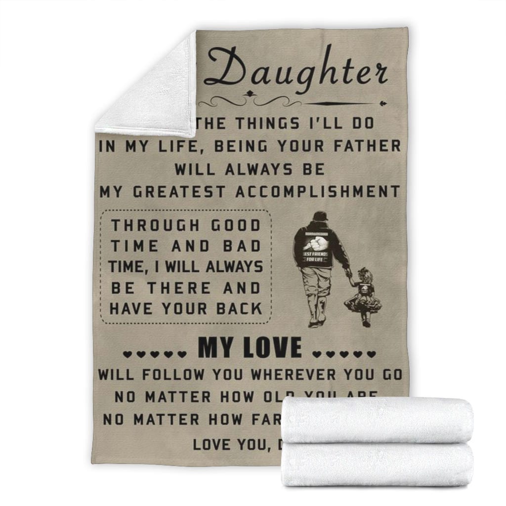 To My Daughter Premium Fleece Blanket