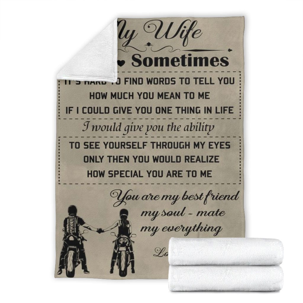 To My Wife Premium Fleece Blanket