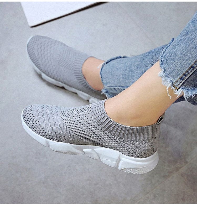 Women's Flyknit Breathable Slip On Sneakers