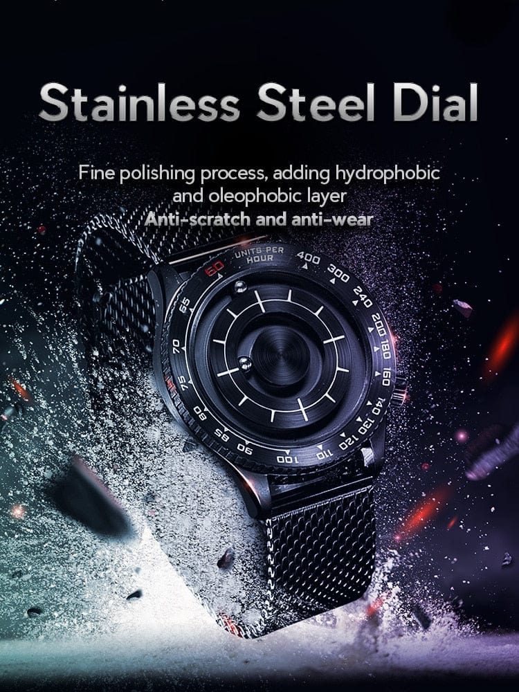 Unique Men's Steel Magnetic ball Watch