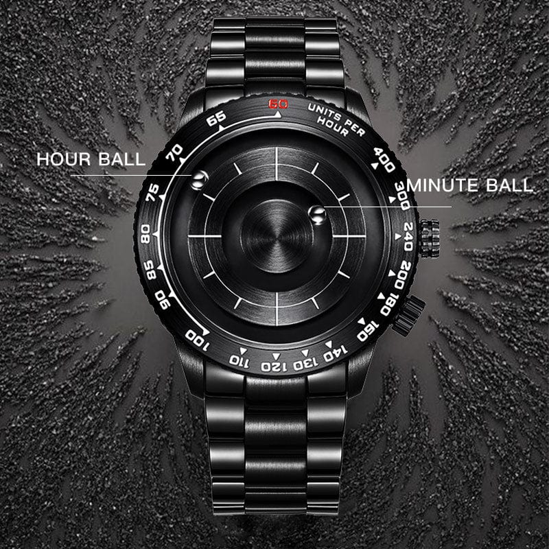 Unique Men's Steel Magnetic ball Watch