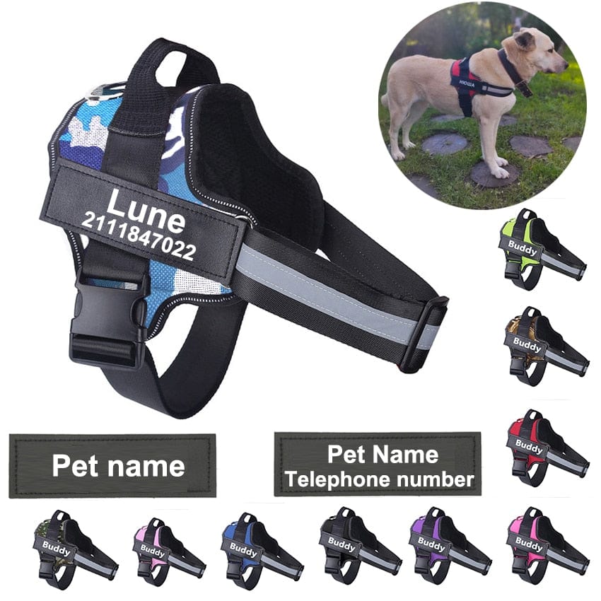 NO PULL NO PAIN Personalized Dog Harness - Feeds Rescued Animals!