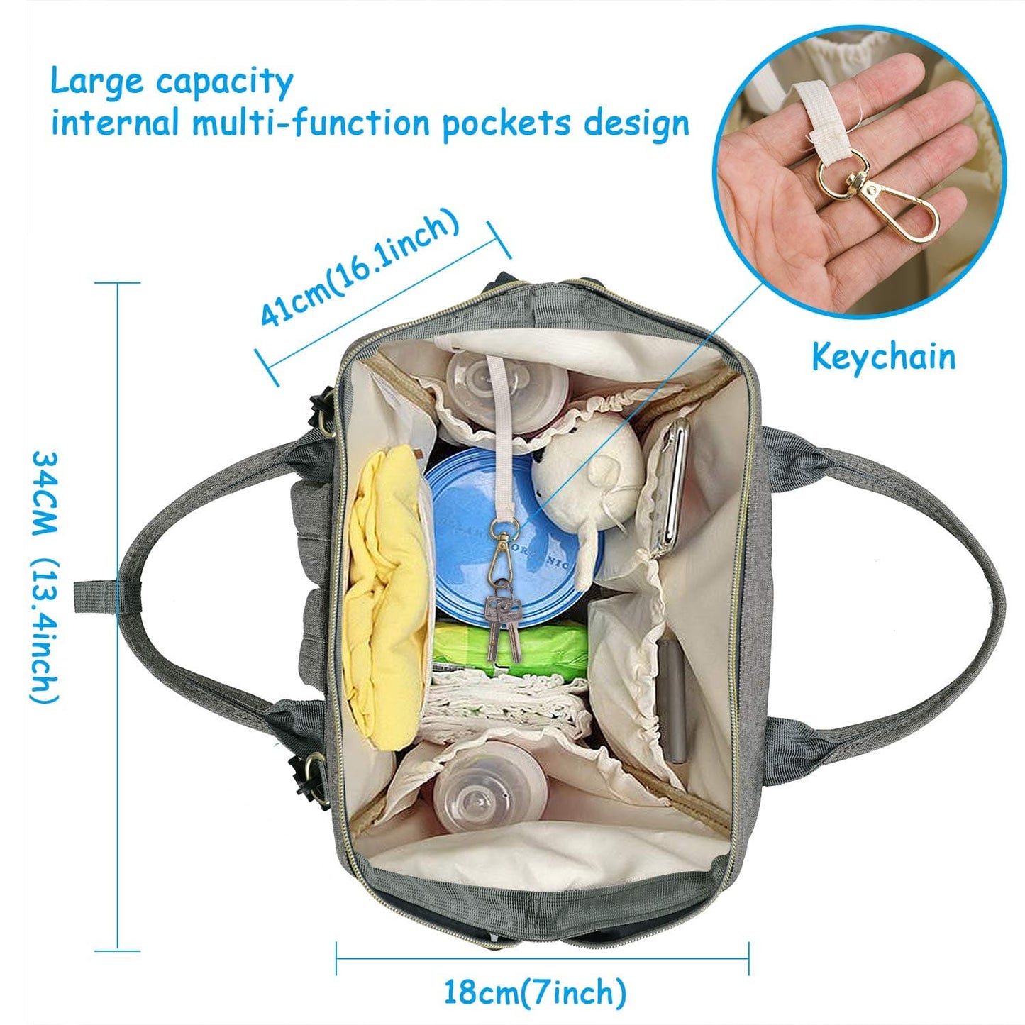 USB Diaper Bag Backpack