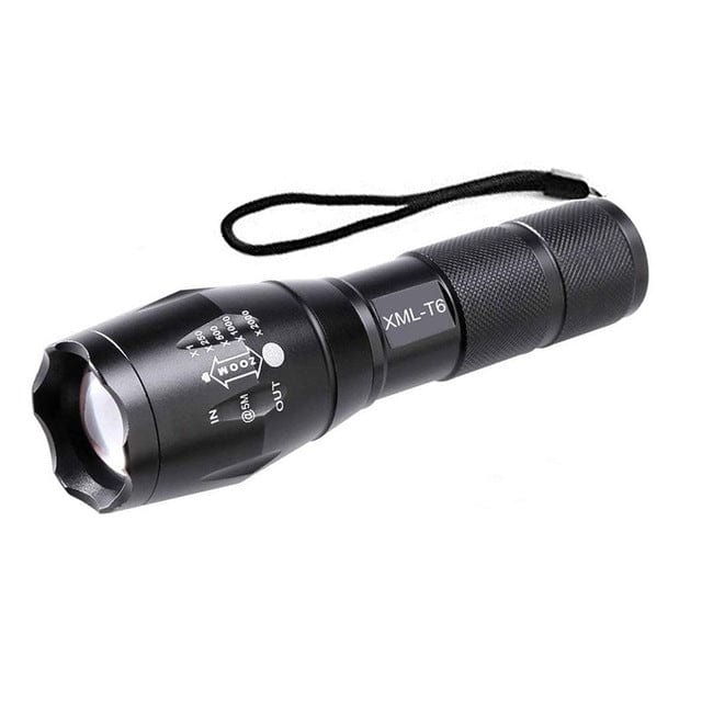 Waterproof Tactical LED Zoom Flashlight